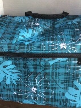 L.L. Bean Teal Floral Travel Duffel Bag